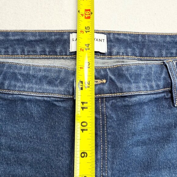 Lane Bryant Women's Mid Rise Straight Crop Denim Jeans Plus Sz 26 Flex Waistband - Picture 9 of 11